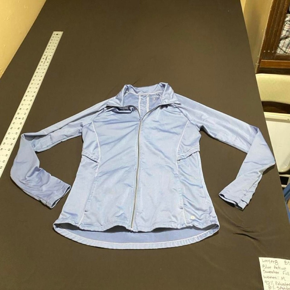 Layer8 Blue active jacket full zip up women M. SKU-B539